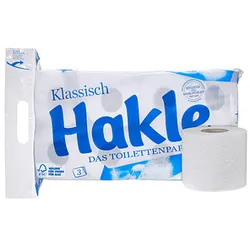 Hakle Toilettenpapier KLASSISCH 3-lagig, 8 Rollen