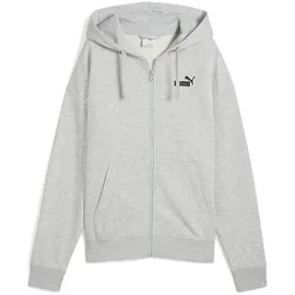 Puma Essentials Small No. 1 Logo Comfort French Terry Kapuzenjacke Damen 04 light gray heather L