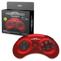 retro-bit Sega Mega Drive Wireless Controller Crimson Red für Nintendo Switch / PC / Mac