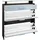 Vladon Malea Garderobe 180x180x23 cm Sandgrau Hochglanz