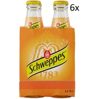 6x Schweppes Arancia Orangenlimonade Glasflasche ( 4 x 18cl ) erfrischend