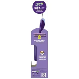 Swiffer WetJet Starter-Set für alle Bodenarten, mit Wischer, Reinigungslösung und Reinigungstüchern, entfernt hartnäckigen Schmutz und Rückstände