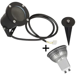 Gartenspot für GU10 Leuchtmittel - Erdspieß - max. 35W - IP44 - inkl. LED Leucht...