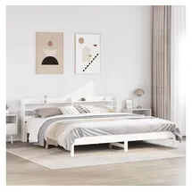 vidaXL Massivholzbett 180 x 200 cm Weiß