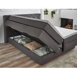SUN GARDEN Boxspringbett 180 x 200 cm - grau