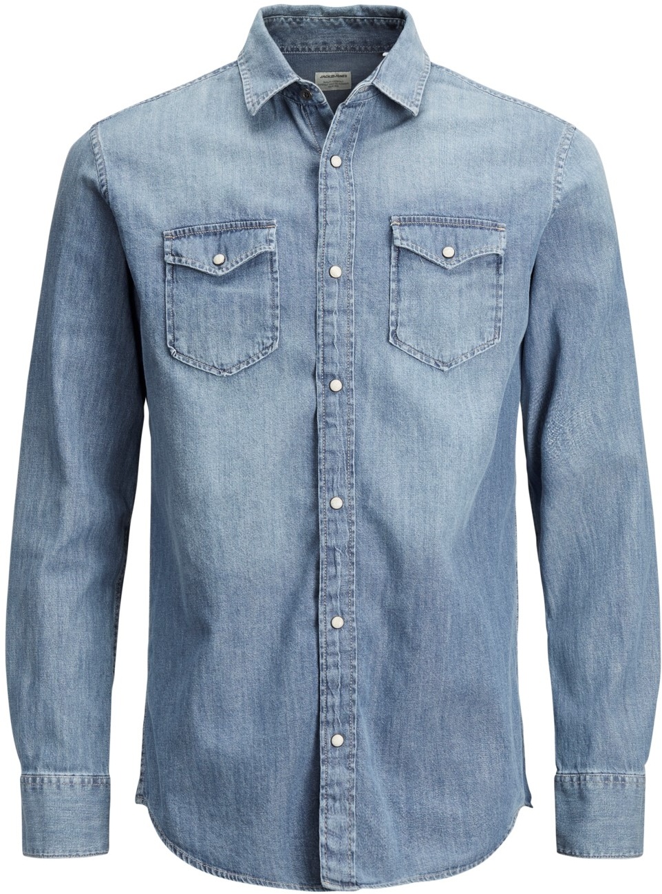 Jack & Jones Herren Jeanshemd JJESHERIDAN SHIRT L/S Blau L