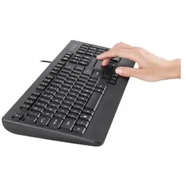 Perixx PERIBOARD-513 Kabelgebundene USB-Tastatur Touchpad, Schwarz, US Englisch Layout