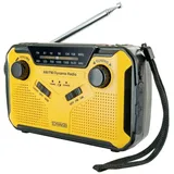 Schwaiger Outdoorradio UKW, AM, FM Handkurbel, Solarpanel, spritzwassergeschützt, stoßfest, Tasche