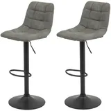 Hela Barhocker Yvonne 2er Set grau ¦ Maße (cm): B: 44 H: 91