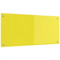 VidaXL Küchenrückwand Gelb 90x40x0,6 cm Hartglas
