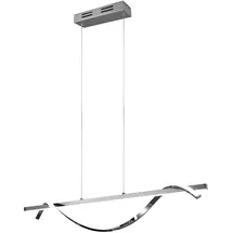 Trio Reality LED-Pendelleuchte Isabel 1-flammig Chrom 100 cm x 18 cm