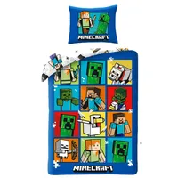 Halantex Minecraft Bettwäsche, 140x200cm - 70x90cm, 100% Baumwolle