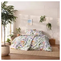 Estella Bio Mako Satin Bettwäsche 135x200 Jana Blütenmeer Sommer