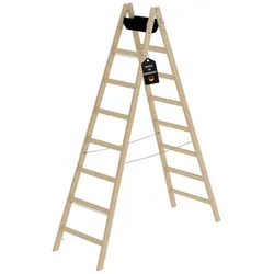 PROREGAL Sprossen-Stehleiter Holz 2x8 Sprossen