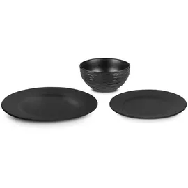 KARACA Solem Embossed Tafelservice 18-tlg. schwarz