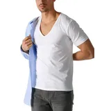 MEY Dry Cotton Functional V-Neck Shirt Weiß 4XL Herren