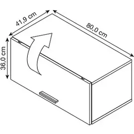 Röhr-Bush röhr Wandregal quantum weiß, hellgrau 80,0 x 41,9 x 36,0 cm