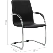 vidaXL Freischwinger Kunstleder Schwarz