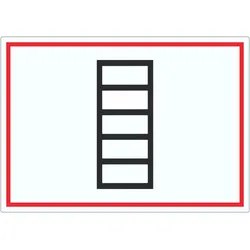HB-Druck Aufkleber Aufstellfläche tragbare Leiter Symbol A3 (297x420mm)