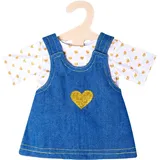 Heless Puppen-Jeanskleid Goldstück mit T-Shirt, Gr. 28-35 cm
