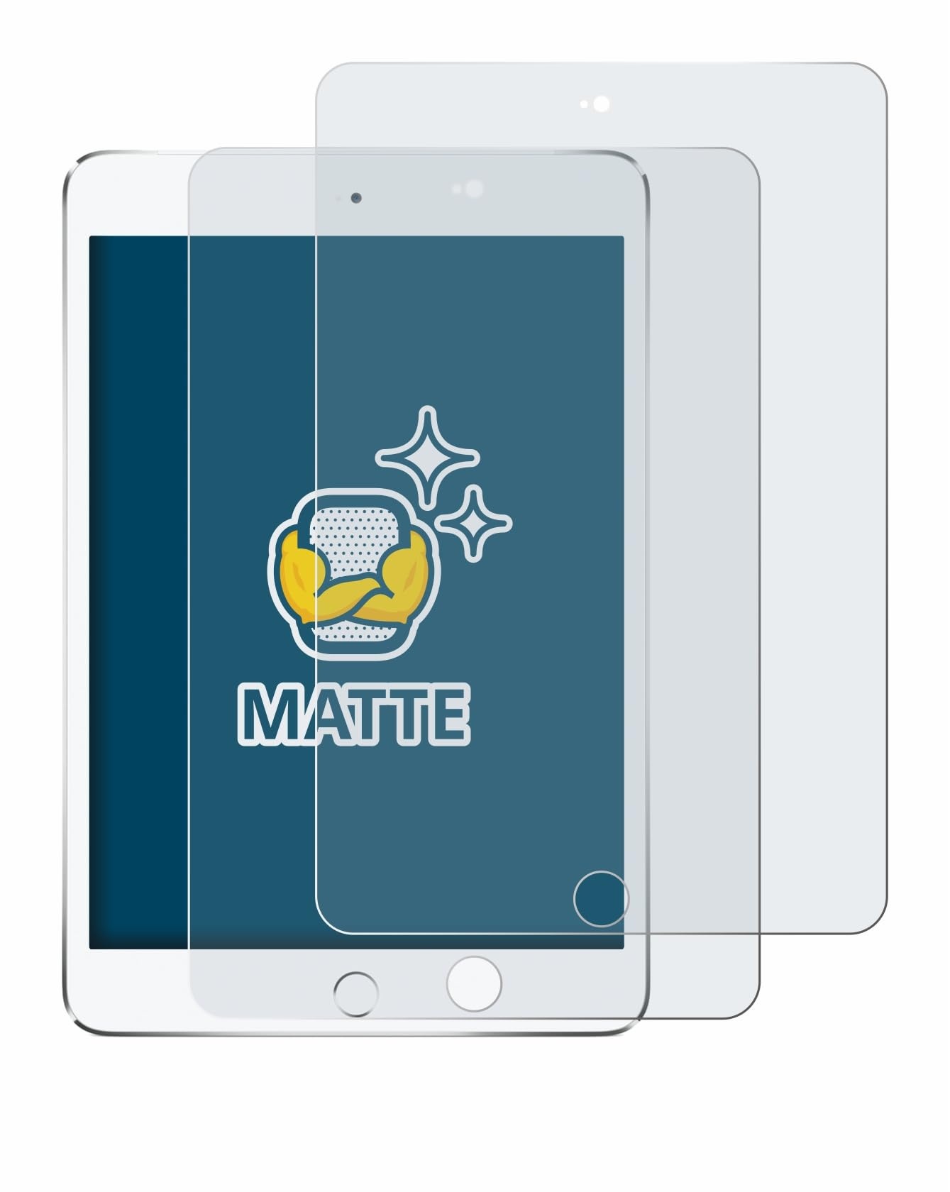BROTECT Entspiegelungs-Schutzfolie für Apple iPad Mini 4 2015 (2 Stück) Matte Displayschutz-Folie, Anti-Reflex, Anti-Fingerprint
