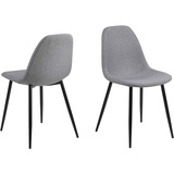 AC Design Furniture Linea Esszimmerstühle 4er Set, 4 St., Webstoff, grau