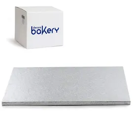 Decora DECORA, 0931225 Rechteckiger stabiler Tortenuntersetzer, Silberfarben, aus mit Aluminium beschichteter Zellulosepaste, Robust und strapazierfähig, Ideal zum Präsentieren von Torten, 50 x 70 x 1,2 cm.