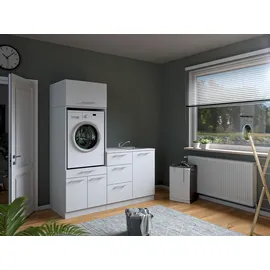 laundreezy Mehrzweckschrank-Set 168 x 200 x 68 cm Weiß