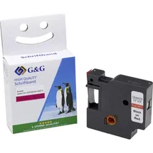 G&G BB-D-G-D1-45017 Kompatibel ersetzt DYMO 45017 Bandfarbe: Rot Schriftfarbe: Schwarz auf
