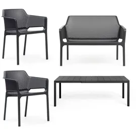 Nardi Rio Ausziehtisch 210 x 85 x 76 cm dunkelgrau