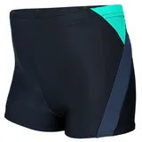 Aquarti Badehose Gestreift mit Motiven Grün/Schwarz 158