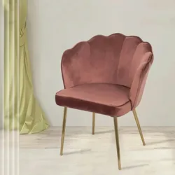 Loungestuhl, Ess- oder Schminkstuhl Blumenmuster-Design Besucherstühle Esszimmer Rosa