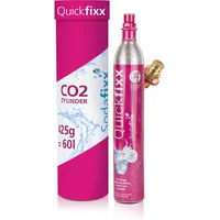 Sodafixx Quickfixx CO2 Zylinder 60L Sprudelwasser - Kohlensäure Zylinder zum Einschrauben für Wassersprudler - Kompatibel mit allen Wassersprudlern mit Klicksystemen - abgefüllt in Deutschland