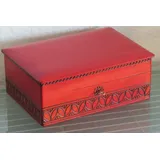 Holzprodukte Nähkästchen Nähkästchen Nähkasten Schmuckkästchen Nähkorb Nähkiste Box Holz rot