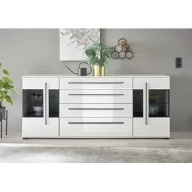 Home Affaire Cantara 200 x 86 x 42 cm Weiß hochglanz
