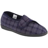 Sleepers Herren Julian II Hausschuhe / Pantoffeln mit Klettverschluss, weite Passform DF823 (47 EU) (Marineblau) - Blau - 47