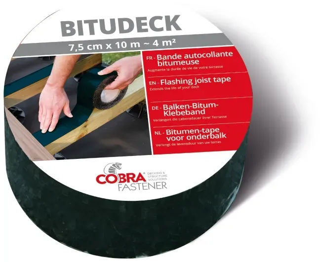 Cobra Fastener Abdeckband Bitudeck 7,5cm x 10m (4qm) für Holzbalken