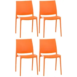 CLP 4er Set Stühle Maya orange