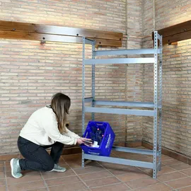 simonclick Getränkekistenregal 100 x 30 x 180 cm Blau