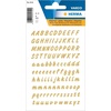 4152 Buchstaben Aufkleber gold, 238 Etiketten, Aufdruck: A-Z Folie zum Aufkleben, transparent