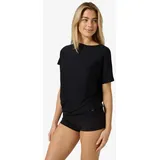 super.natural Damen Yoga Loose T-Shirt (Größe XL, schwarz)