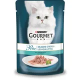 PURINA GOURMET Perle Erlesene Streifen Katzenfutter nass, mit Thunfisch, 24er Pack (24 x 85g)