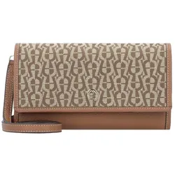 AIGNER Fashion Clutch Geldbörse Leder 21 cm  braun