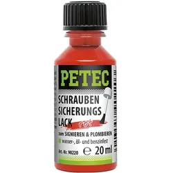 PETEC Schraubensicherungslack, rot, 20 ml