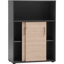 MÖBELPARTNER Metz Aktenschrank 80,1 x 38,2 x 113,4 cm silber