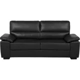 Beliani Couch Kunstleder 3-Sitzer Schwarz