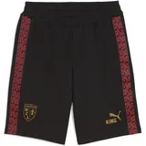 Puma Sporthose "RC Lens KING Sweat-Shorts Herren", Gr. L, Normalgrößen, schwarz (schwarz matte gold beige), Obermaterial: 32% Polyester, 68% Baumwolle. Taschenfutter: 100% Baumwolle. Besatz: 100% Polyester, unifarben, regular fit, Hosen Sporthose
