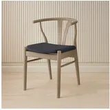 Hammel Furniture Stuhl Freja, Esszimmerstuhl, Wohnzimmerstuhl, Massivholz, gepolsterte Sitzfläche, versch. Farbvarianten grau