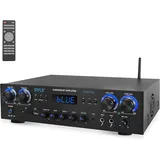 Pyle Amplifier, 800W Bluetooth Verstärker – 4-Kanal Mini Amp Mit MP3, USB, AUX,