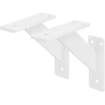 ML-Design 2 Stück Regalhalterung 120x120mm, Weiß, Aluminium, Schwebende Regalwinkel, Wandhalterung für Regalbrett, Regalträger für Wandmontage, Wandregal Wandkonsole Regalstütze